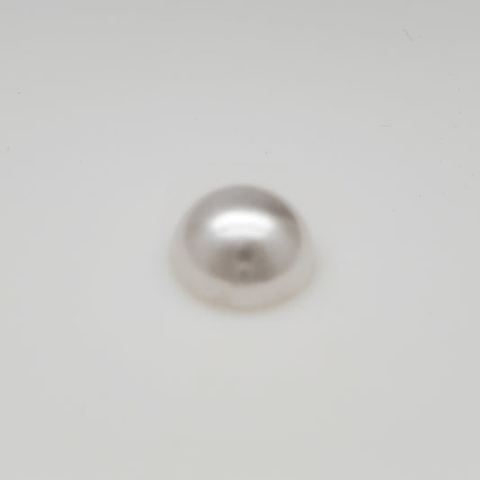 White Resin Decoden Cabochon Flatback Pearls