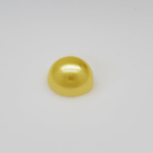 Yellow Resin Decoden Cabochon Flatback Pearls