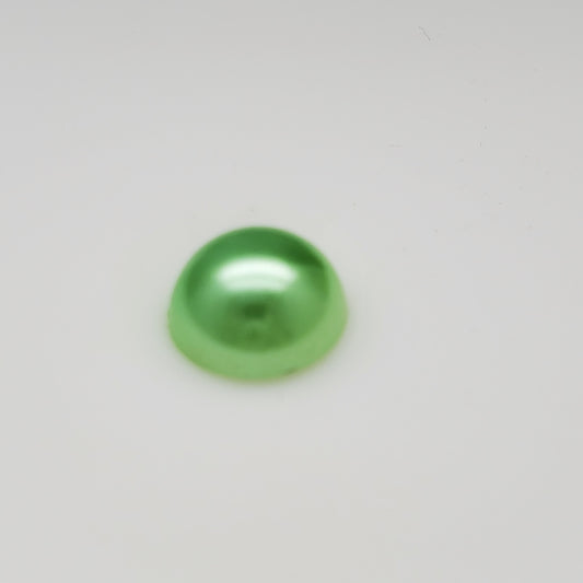 Peridot Green Resin Decoden Cabochon Flatback Pearls