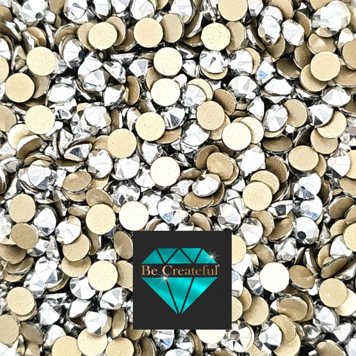 FLATBACK LUXE® Silver Hematite Rhinestones