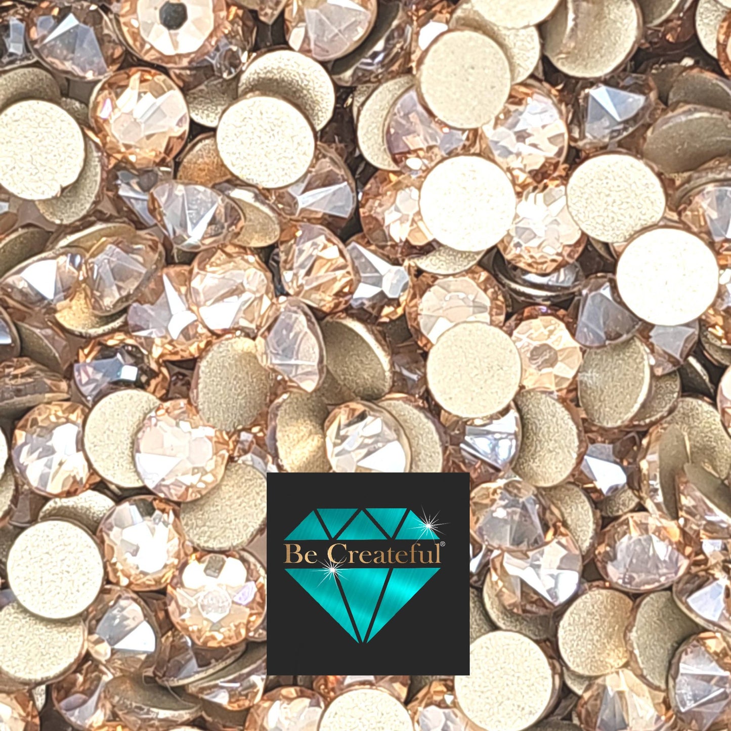 FLATBACK LUXE® Champagne Rhinestones