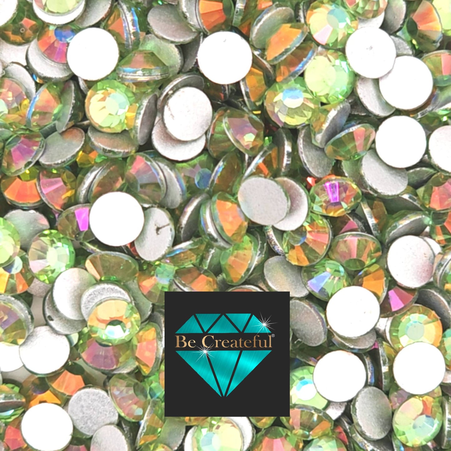 Mirage Peridot Flatback Rhinestones