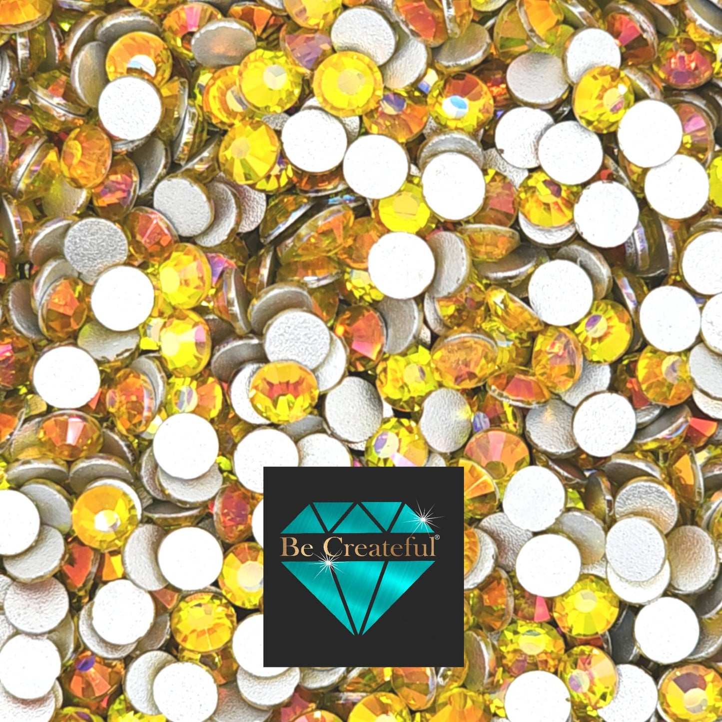 Flatback Mirage Citrine Rhinestones