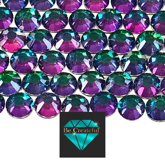 Bulk LUXE Chameleon Emerald Hotfix Rhinestones are high-quality 16 facet glass rhinestones. Hot-fix rhinestone - Rhinestones