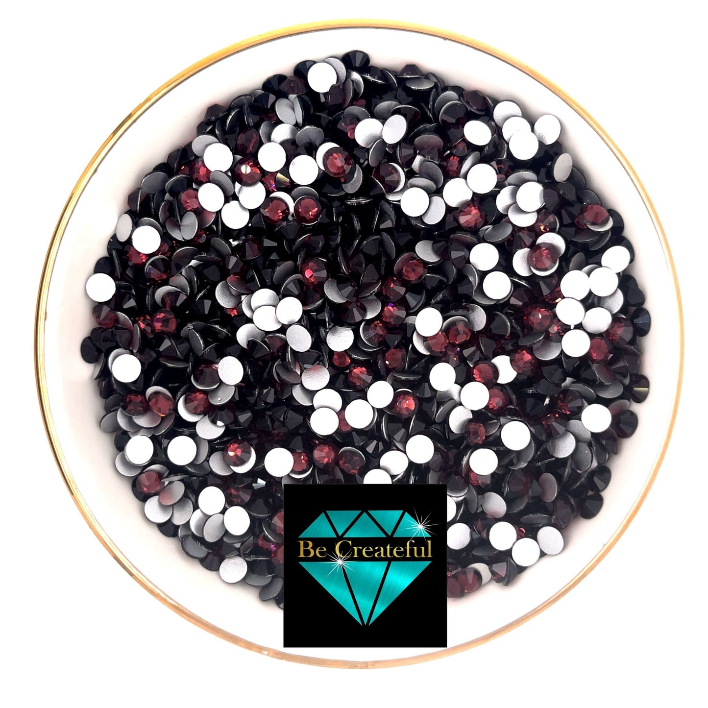 BULK Flatback Amethyst Glass Rhinestones - Flatback rhinestone - Rhinestones