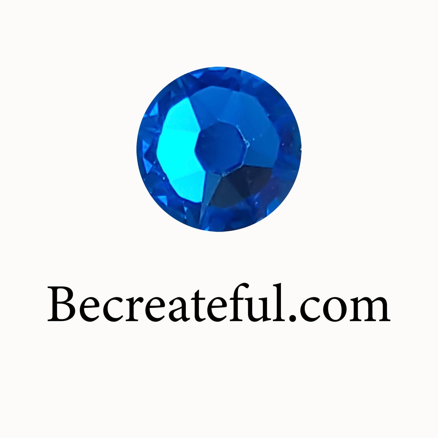 Korean Capri Blue Glass Hotfix Rhinestones - Be Createful, Beautiful Rhinestones at wholesale prices.