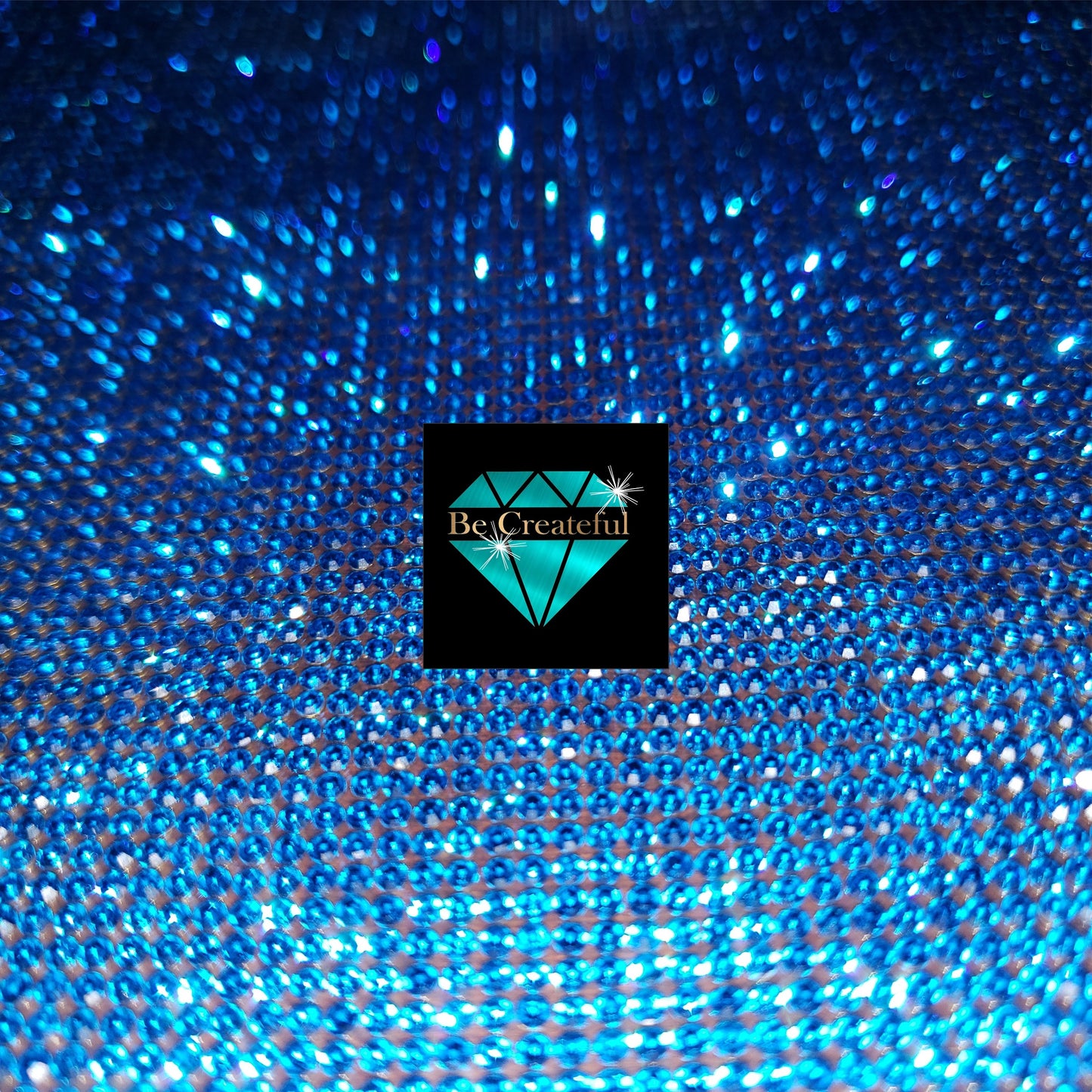Adhesive Capri Blue Glass Rhinestone Sheet - Wholesale Rhinestone Supplier - Adhesive Rhinestone Sheets - Rhinestone decal