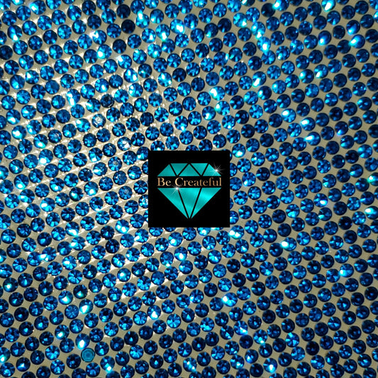 Hotfix Capri Blue Glass Rhinestone Sheets