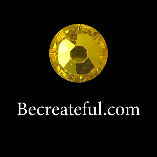 DMC Citrine Glass Hotfix Rhinestones - Be Createful, Beautiful Rhinestones at wholesale prices.