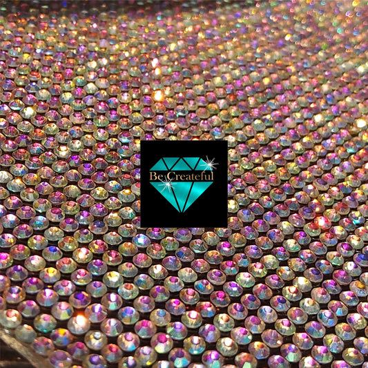 Adhesive Crystal AB Glass Rhinestone Sheet - Wholesale Rhinestone Supplier - Adhesive Rhinestone Sheets - Rhinestone decal