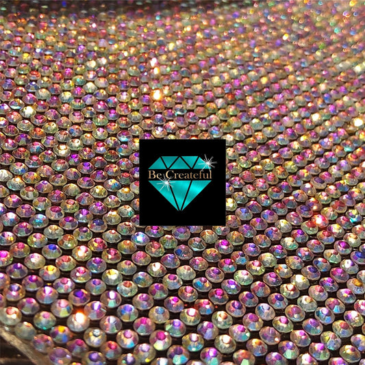 Adhesive Crystal AB Glass Rhinestone Sheet - Wholesale Rhinestone Supplier - Adhesive Rhinestone Sheets - Rhinestone decal