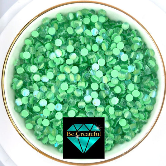 Mixed-Size Peridot Green Mermaid Tears Flatback - Mixed Size Mint Mermaid Tears rhinestone - flatback mermaid tear rhinestone