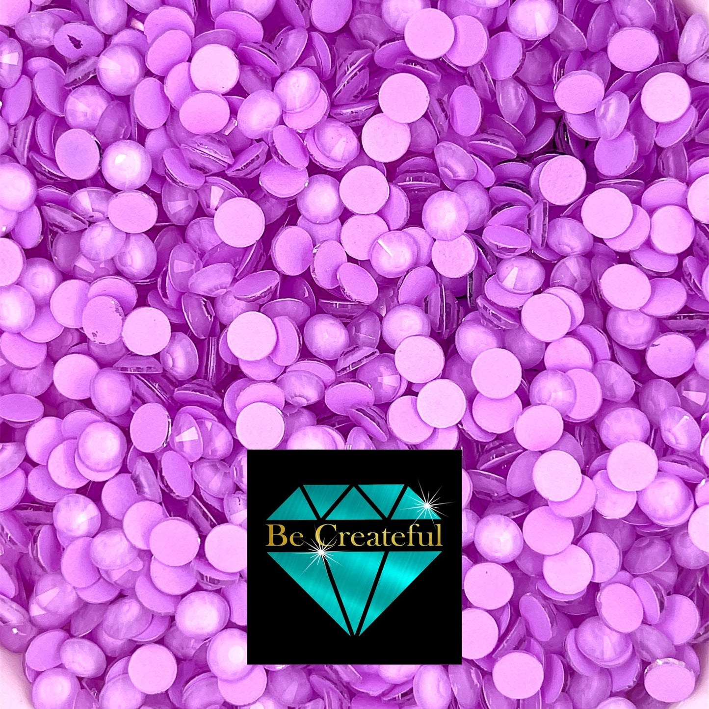 Flatback Lavender Glass Rhinestones