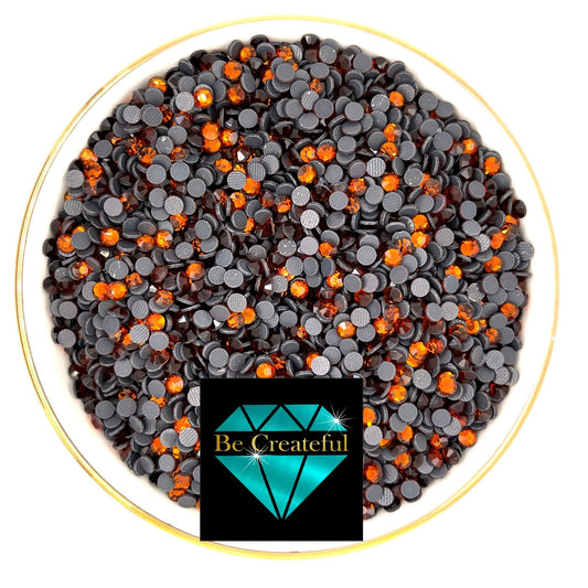 DMC Coffee Dark Topaz Glass Hotfix Rhinestone