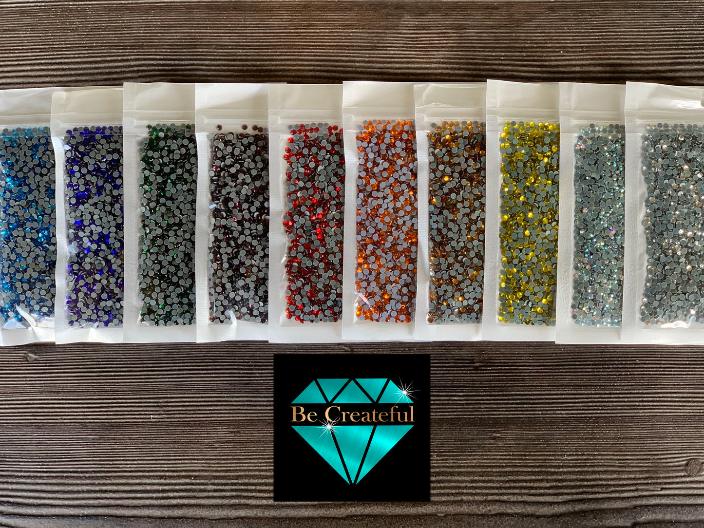 Korean Low Lead Hotfix Rhinestone Color Sample Kit