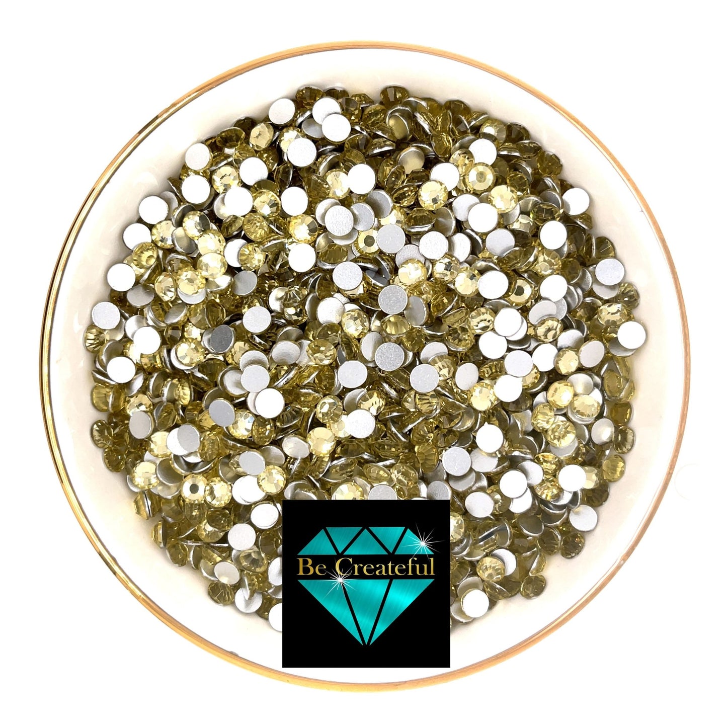 Multi-Size Foil Jonquil Flatback Glass Rhinestones