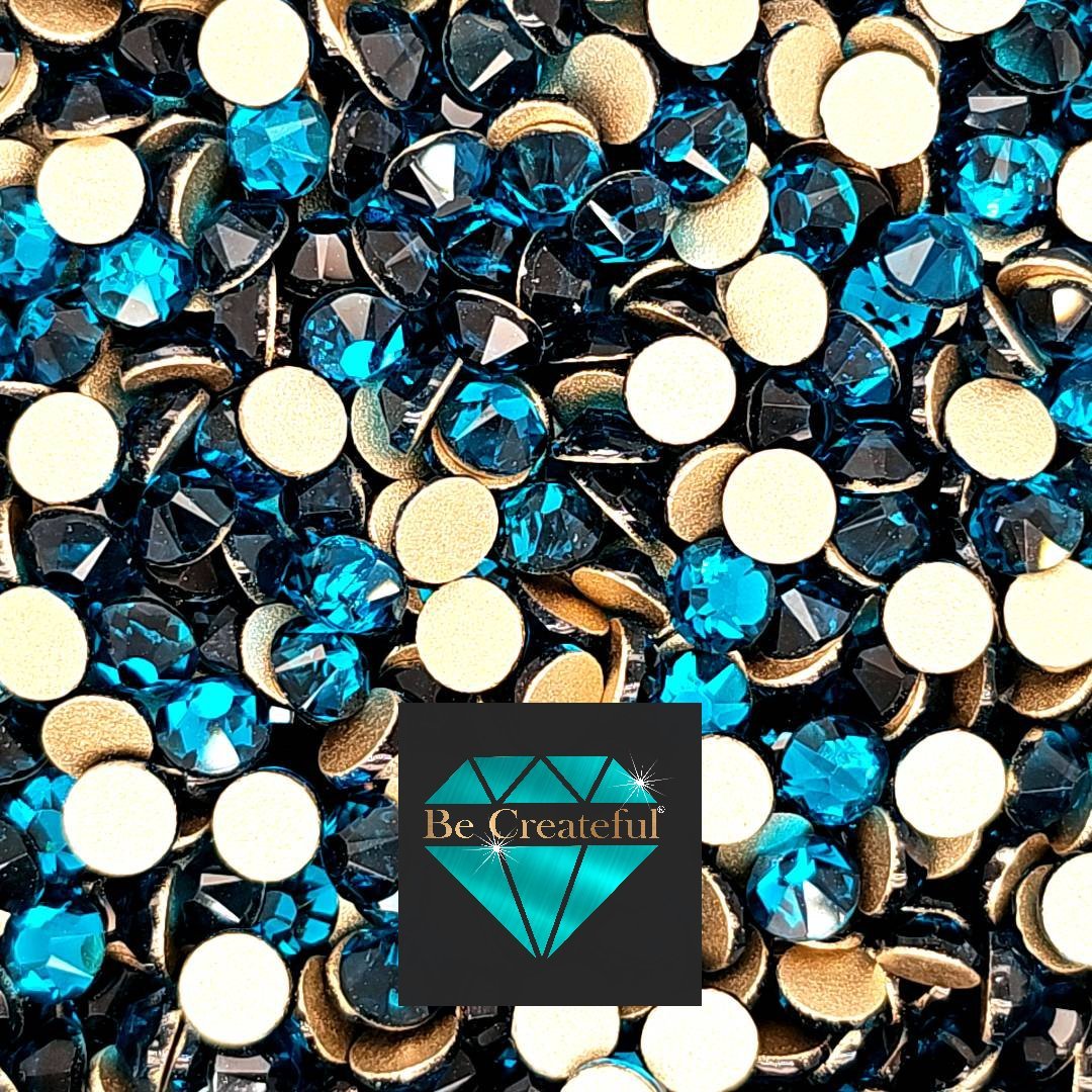 Be Createful LUXE Blue Zircon Flatback Rhinestones are high-quality 14-16 facet glass Rhinestone - High-Quality Rhinestone
