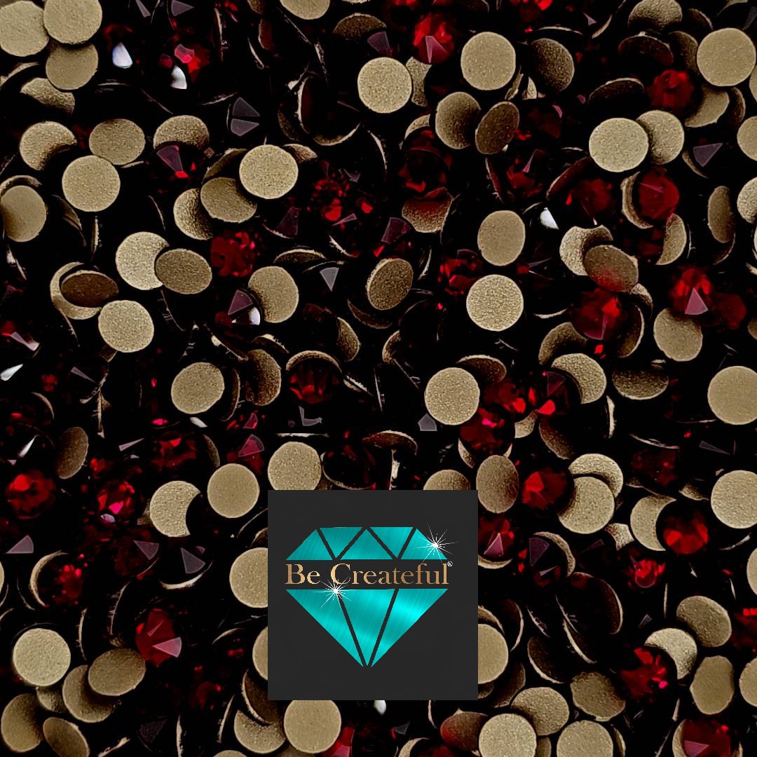 FLATBACK LUXE® Dark Siam Red Rhinestones - Dark Red Rhinestones - Dark Red Rhinestones