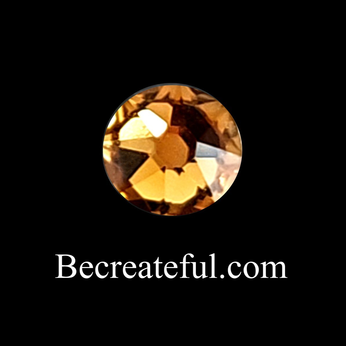 FLATBACK LUXE® Light Topaz Rhinestones - Lt topaz flatback rhinestone