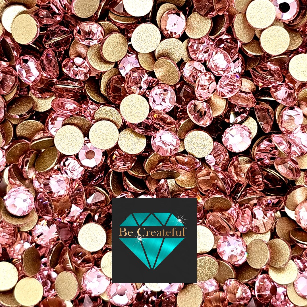 FLATBACK LUXE Pink Rhinestones - Pink Rhinestone - Pink Rhinestones - Glass Rhinestone - Rhinestone - Flatback Rhinestone