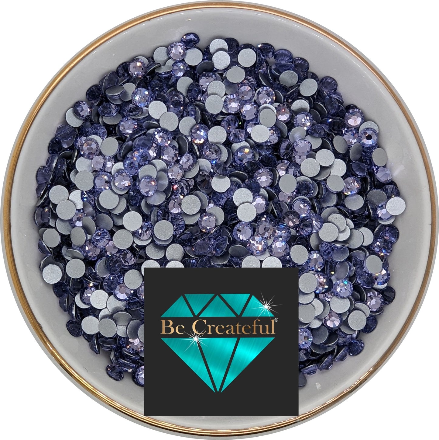 BULK Lavender Glass FLATBACK Rhinestones - Flatback Rhinestone - Glass Rhinestone