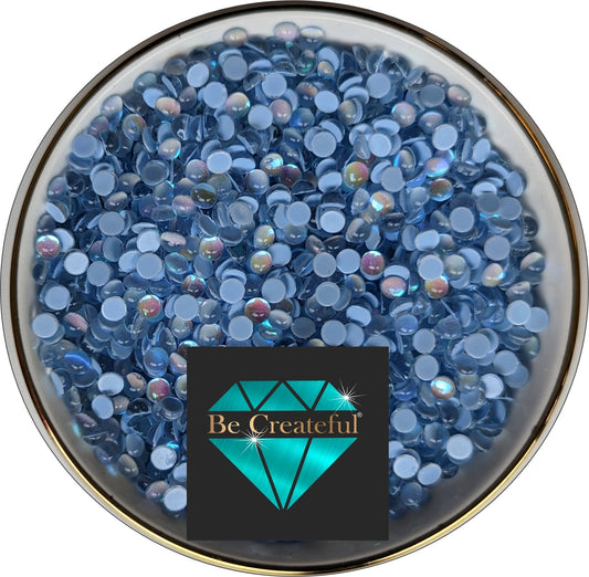 Mermaid Tears Baby Blue Glass Flatback Rhinestone