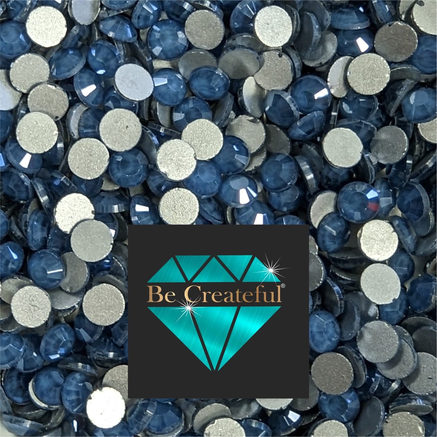 Mocha Blue Flatback Glass Rhinestones Flatback Rhinestone