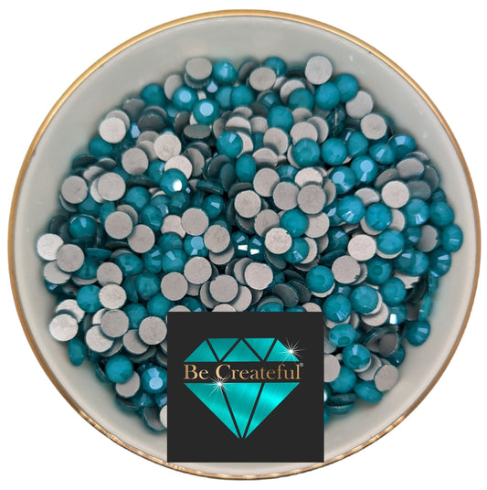 Mocha Turquoise Blue Glass Rhinestones Flatback Rhinestones