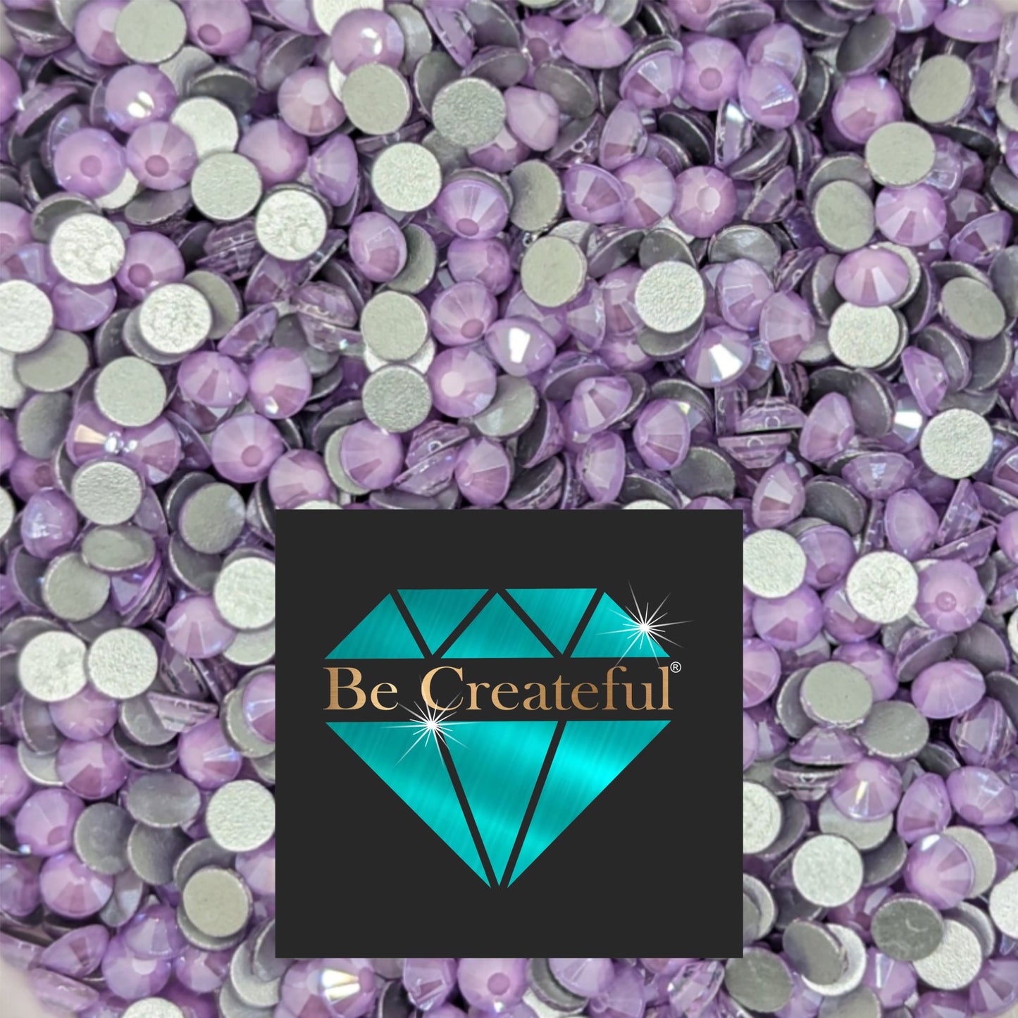 Mocha Matte Lavender FLATBACK Glass Rhinestones - Flatback Rhinestone