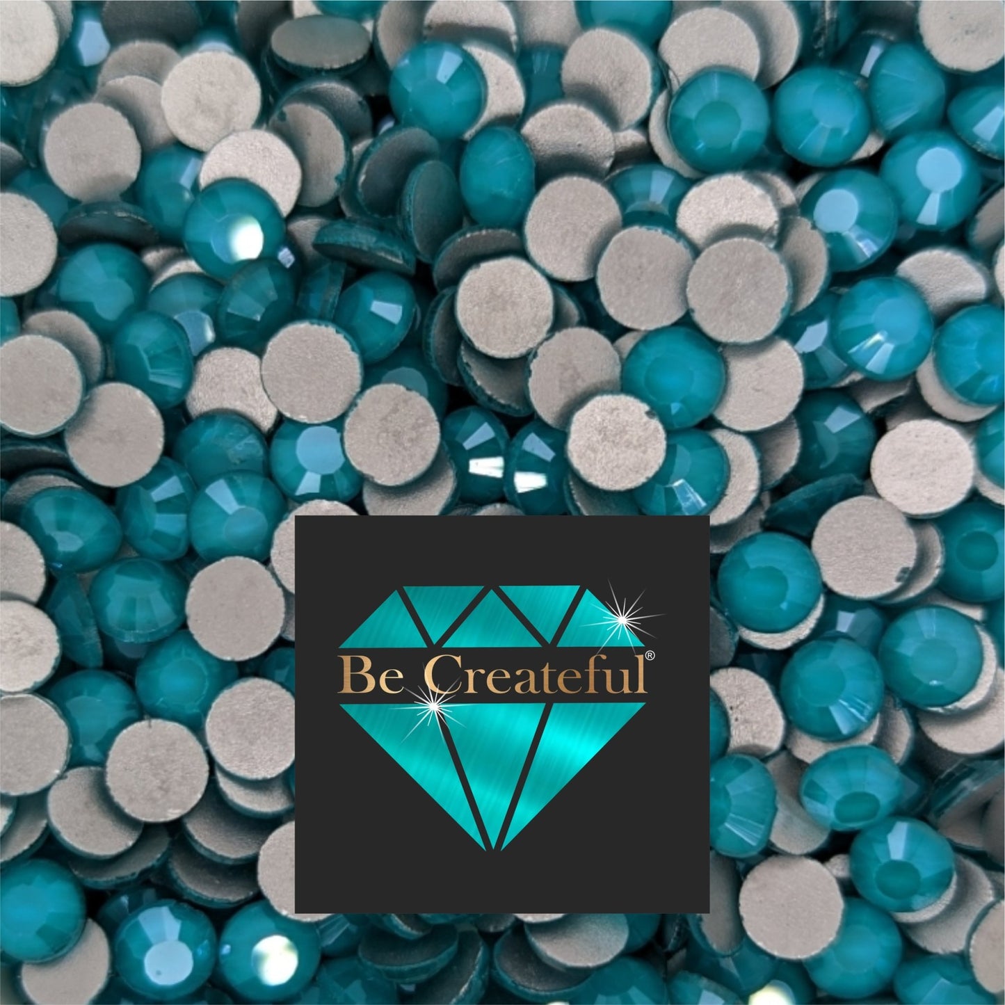 Mocha Turquoise Blue Glass Rhinestones Flatback Rhinestones