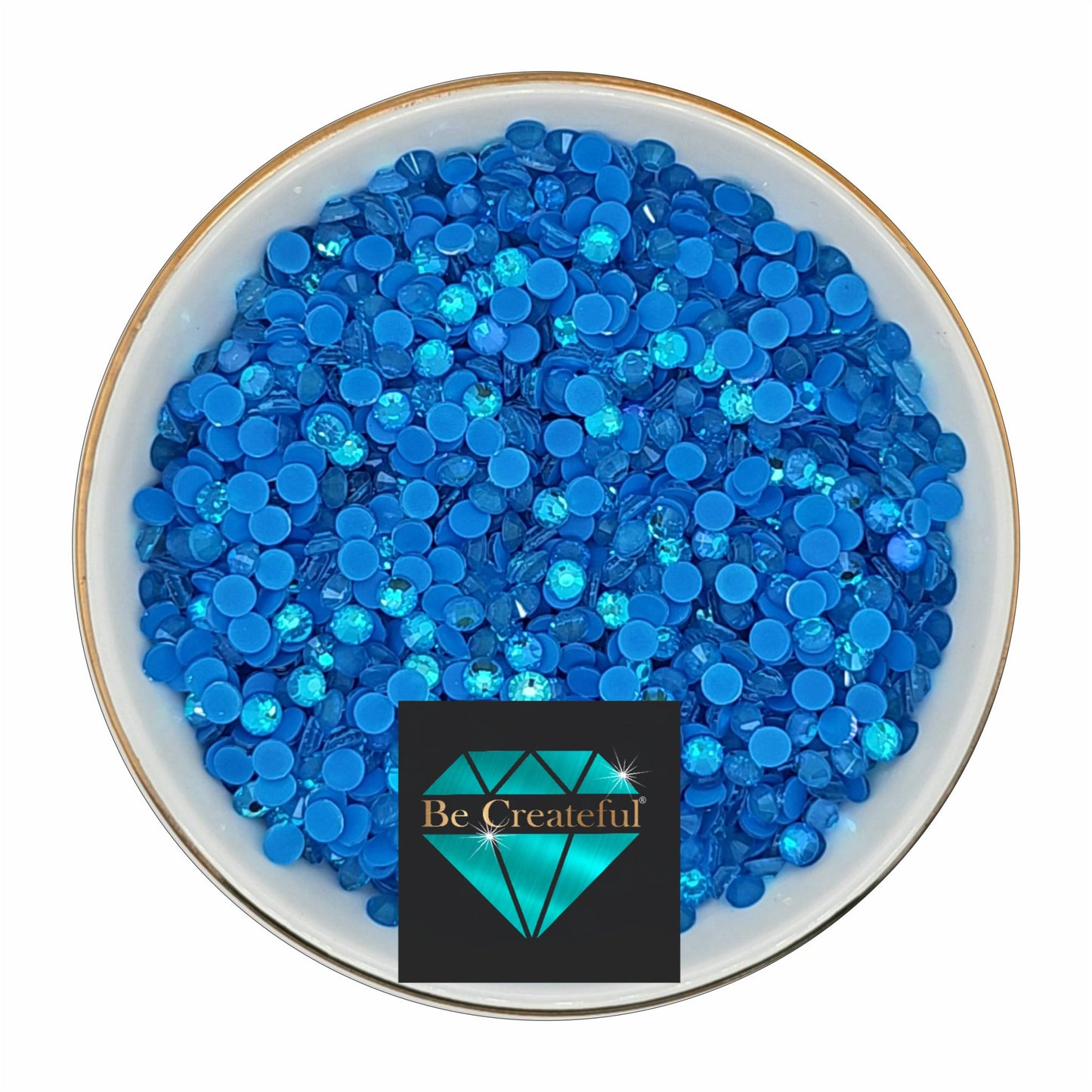 FLATBACK Neon Aqua AB Rhinestones