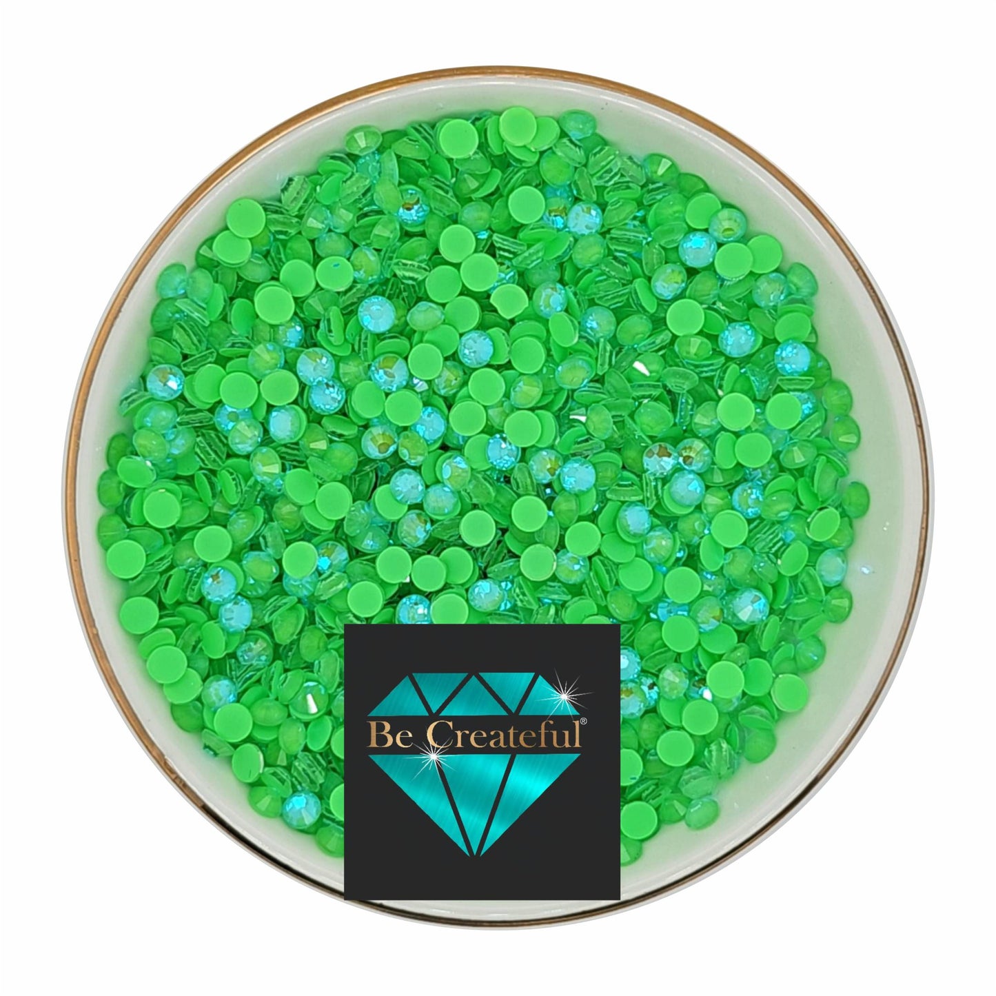 BULK Neon Peridot AB FLATBACK Rhinestones
