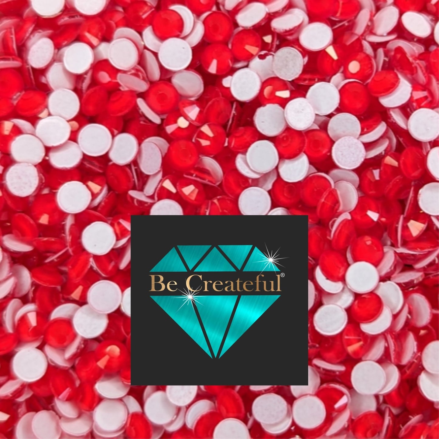 BULK FLATBACK Neon Red Rhinestones - Flatback Rhinestone