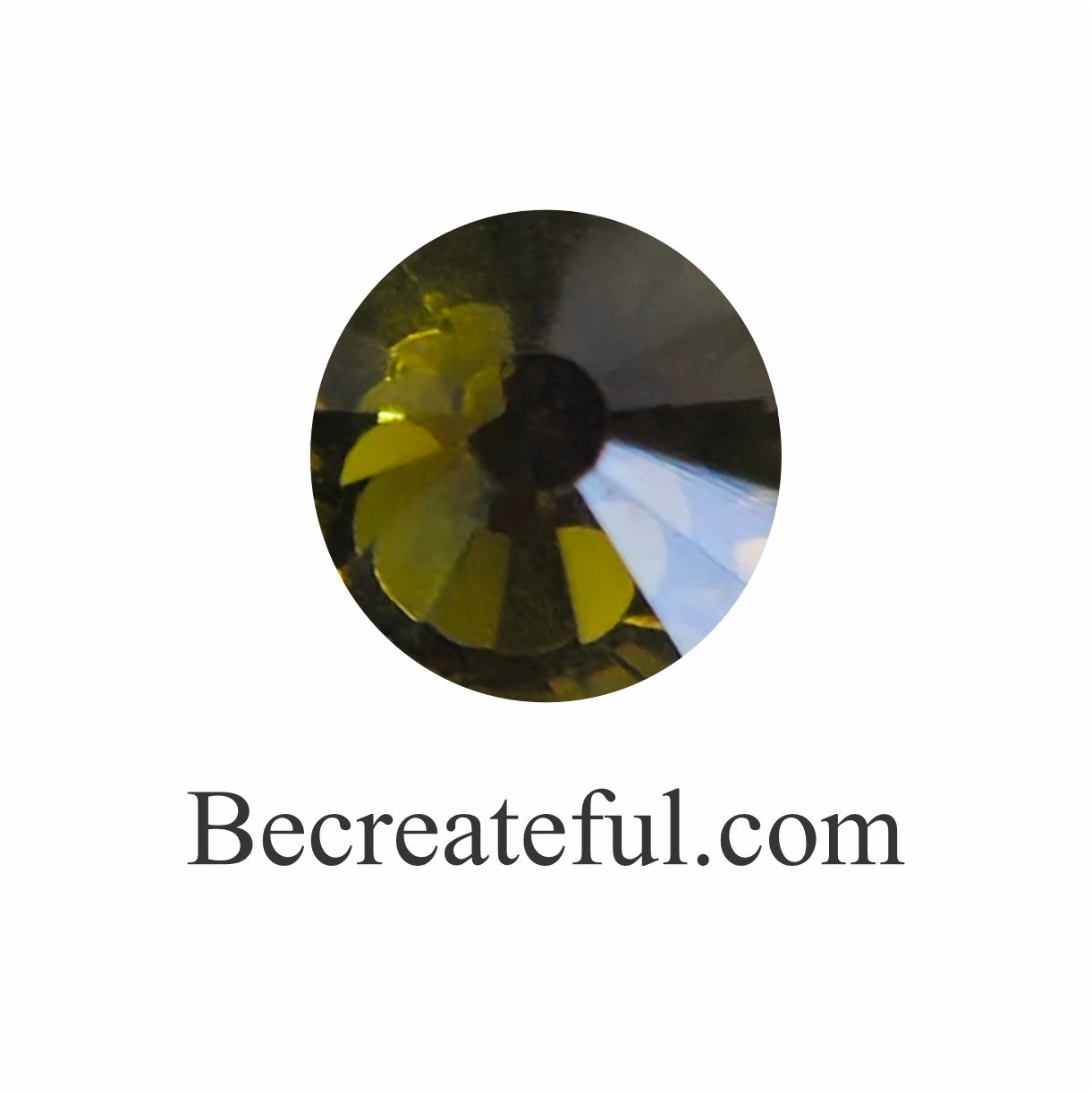 FLATBACK Olivine Army Green Rhinestones