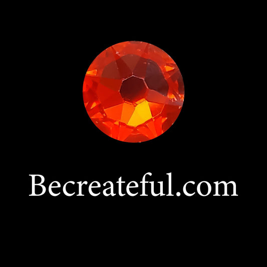 DMC Orange Glass Hotfix Rhinestones - Be Createful, Beautiful Rhinestones at wholesale prices.