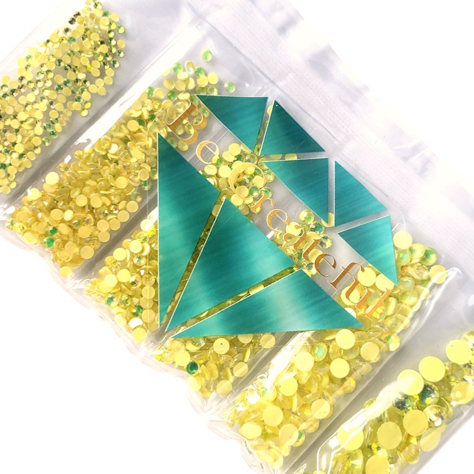 Flatback Foil Citrine Yellow Glass Rhinestones – Be Createful