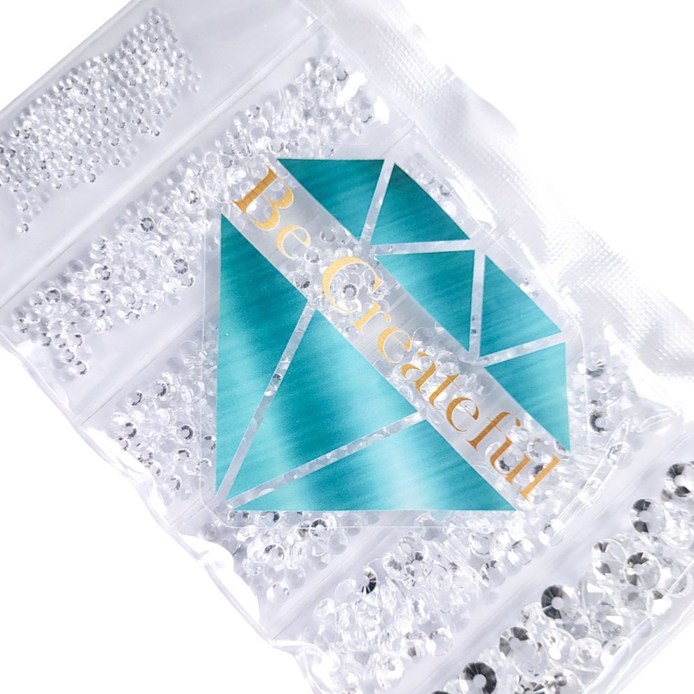 Transparent Rhinestone - Glass AB Assorted 50 pack
