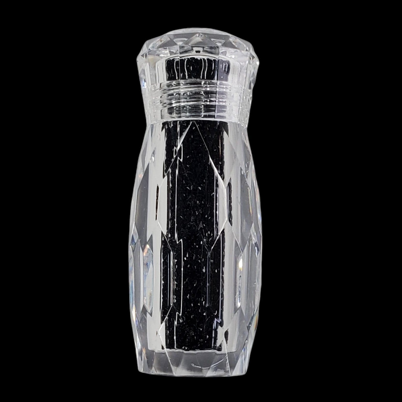 Jet Black BOTTLE Caviar/Pixie Dust Micro Mini Glass Rhinestones