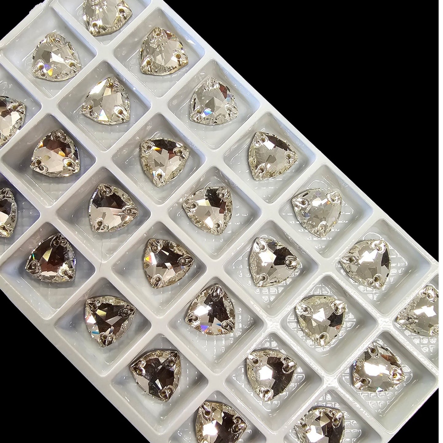Fancy LUXE Glass Crystal Trilliant SHAPED Sew On Rhinestones