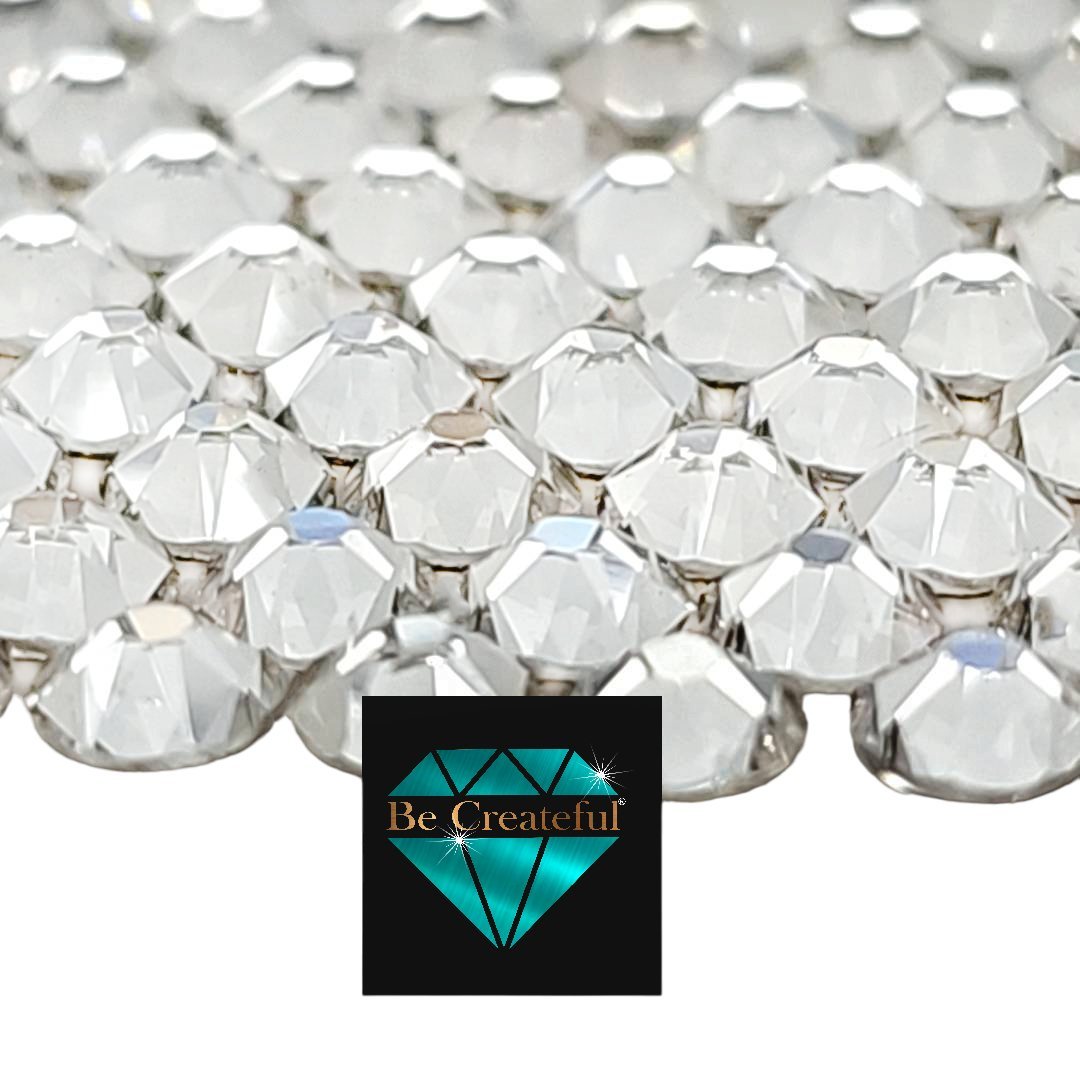 LUXE® Crystal AB Glass Flatback Rhinestones - Fast Shipping - 5