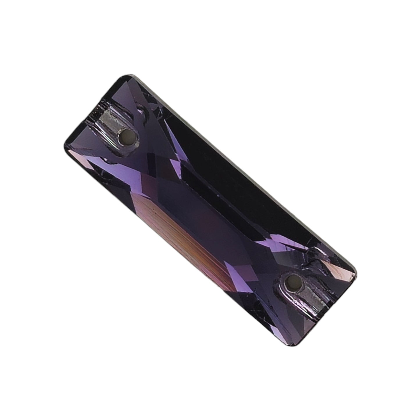 Tanzanite Cosmic Baguette SHAPED Sew On Rhinestone