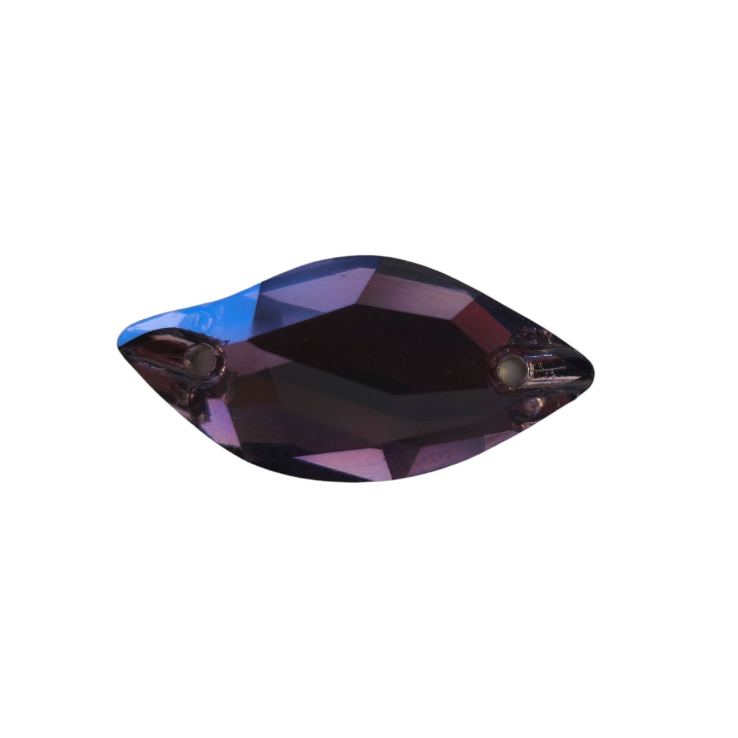 Tanzanite Diamond Leaf SHAPED Sew On Rhinestones