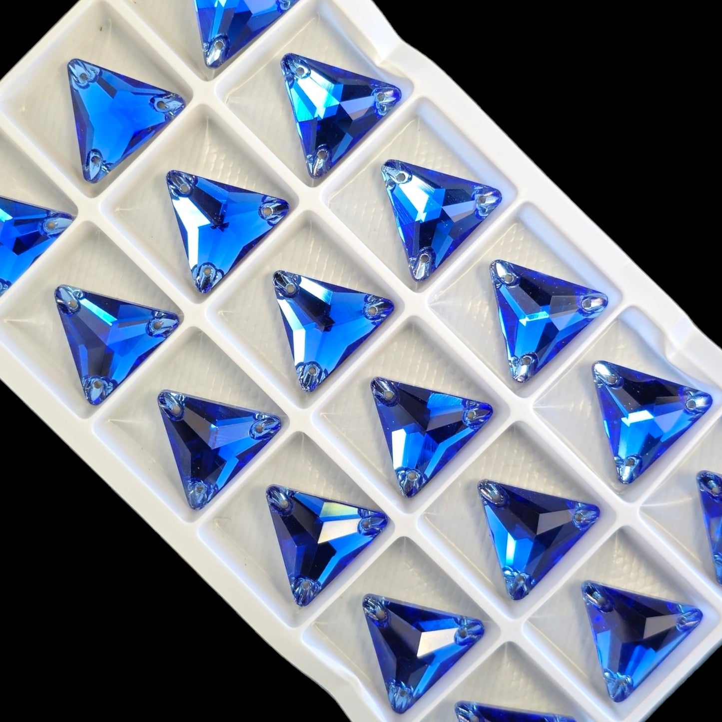 Cobalt Triangle SHAPED Sew On Rhinestones