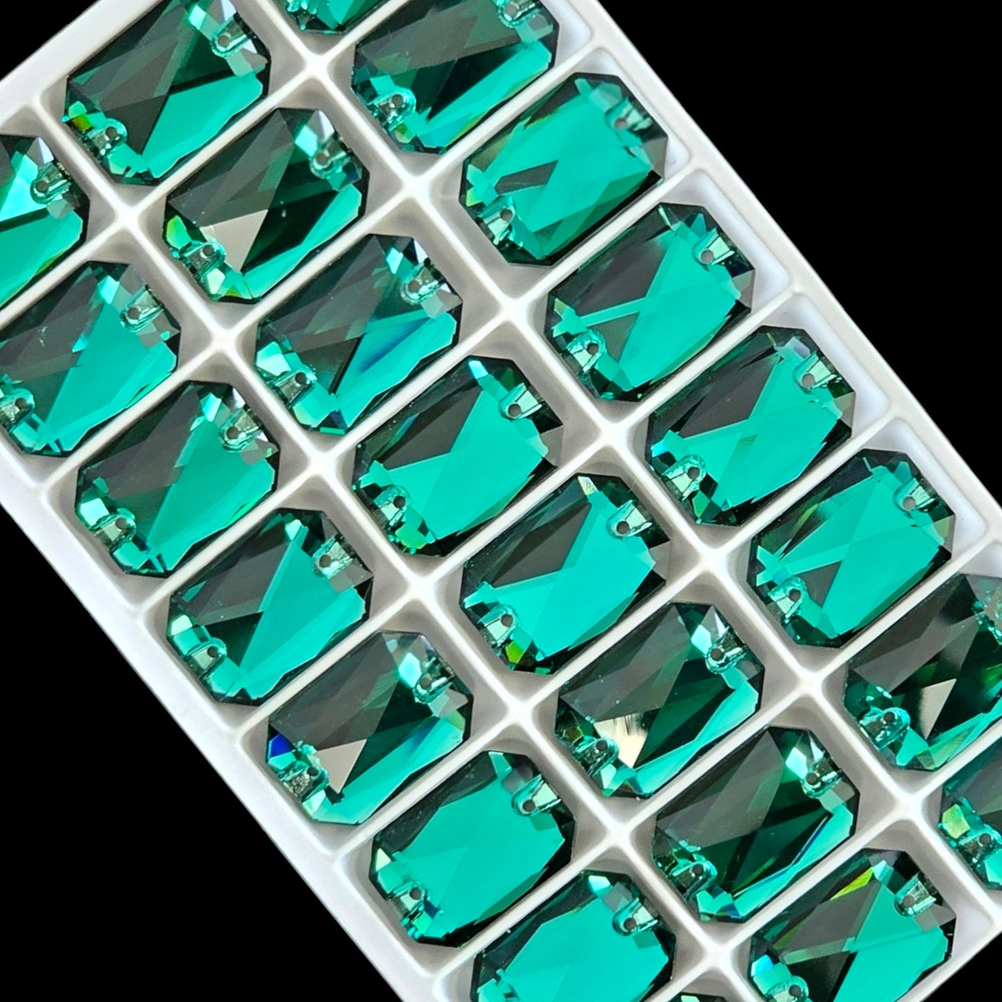 Green Emerald SHAPED Sew On Rhinestones