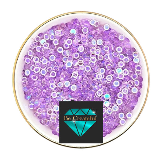 Multi-Size Mermaid Tear Transparent Lt. Purple Flatback Rhinestones