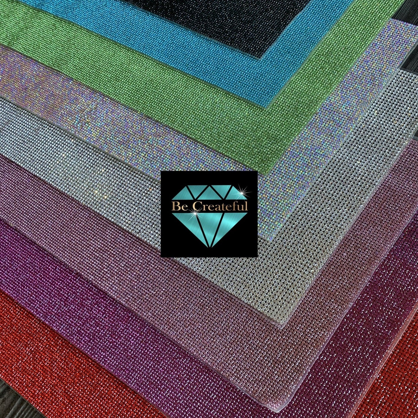 Adhesive Jet Black Glass Rhinestone Sheet - Adhesive Rhinestone Sheets - Sticky Rhinestone Sheets. - Rhinestone decal