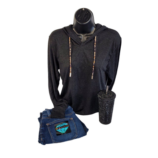 Cheetah Rhinestone Hoodie String - Rhinestone Rope - Rhinestone String