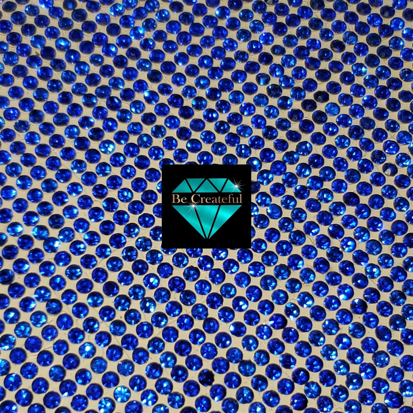 Adhesive Cobalt Blue Glass Rhinestone Sheet - Adhesive Rhinestone Sheets. Sticky rhinestone sheets. - Rhinestone decal