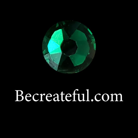 DMC Emerald Green Glass Hotfix Rhinestones - Be Createful, Beautiful Rhinestones at wholesale prices.