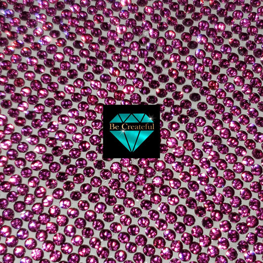 Hotfix Hot Pink/Fuchsia Glass Rhinestone Sheets